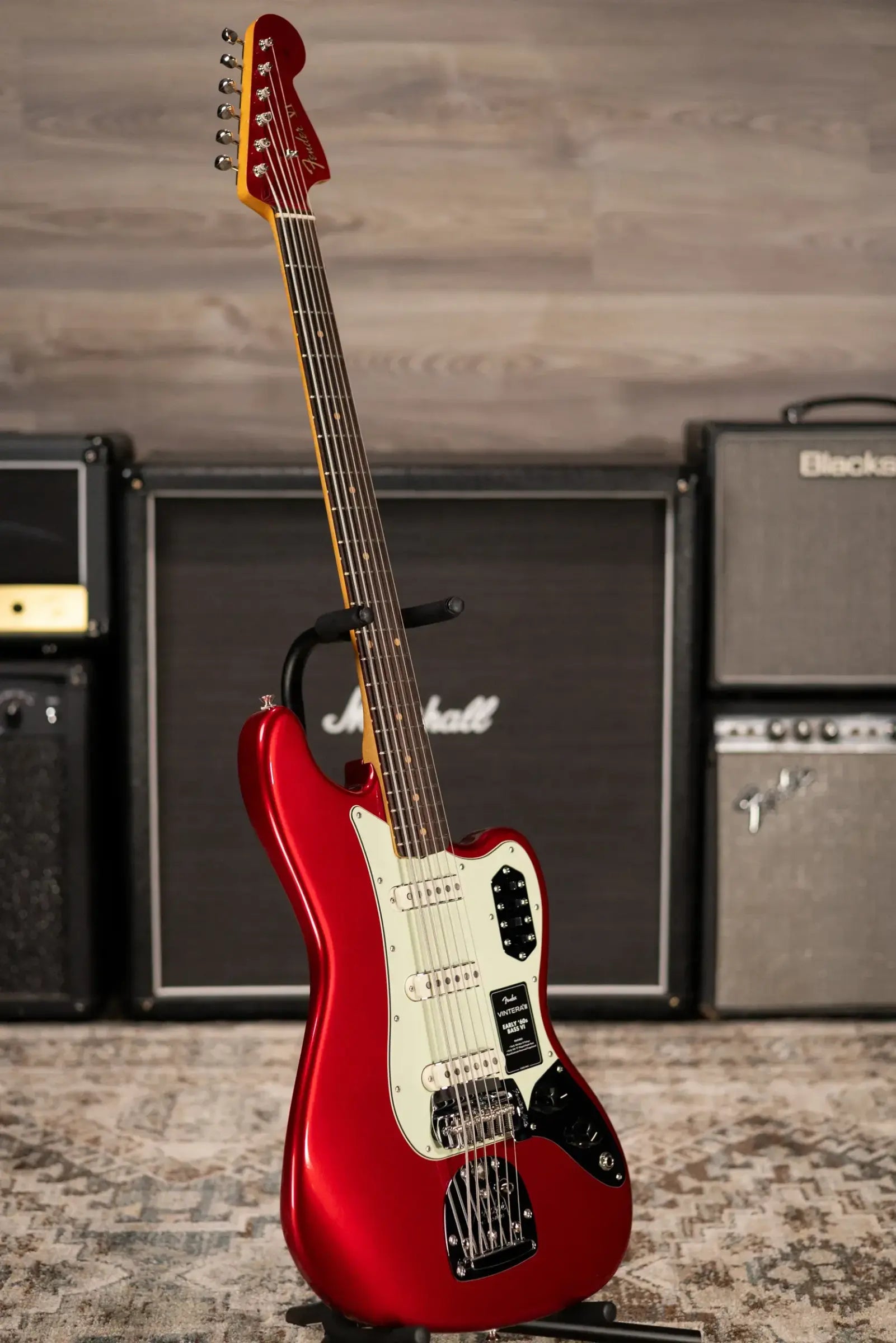 Fender Vintera III Early '60s Bass VI - Candy Apple Red with Gig Bag