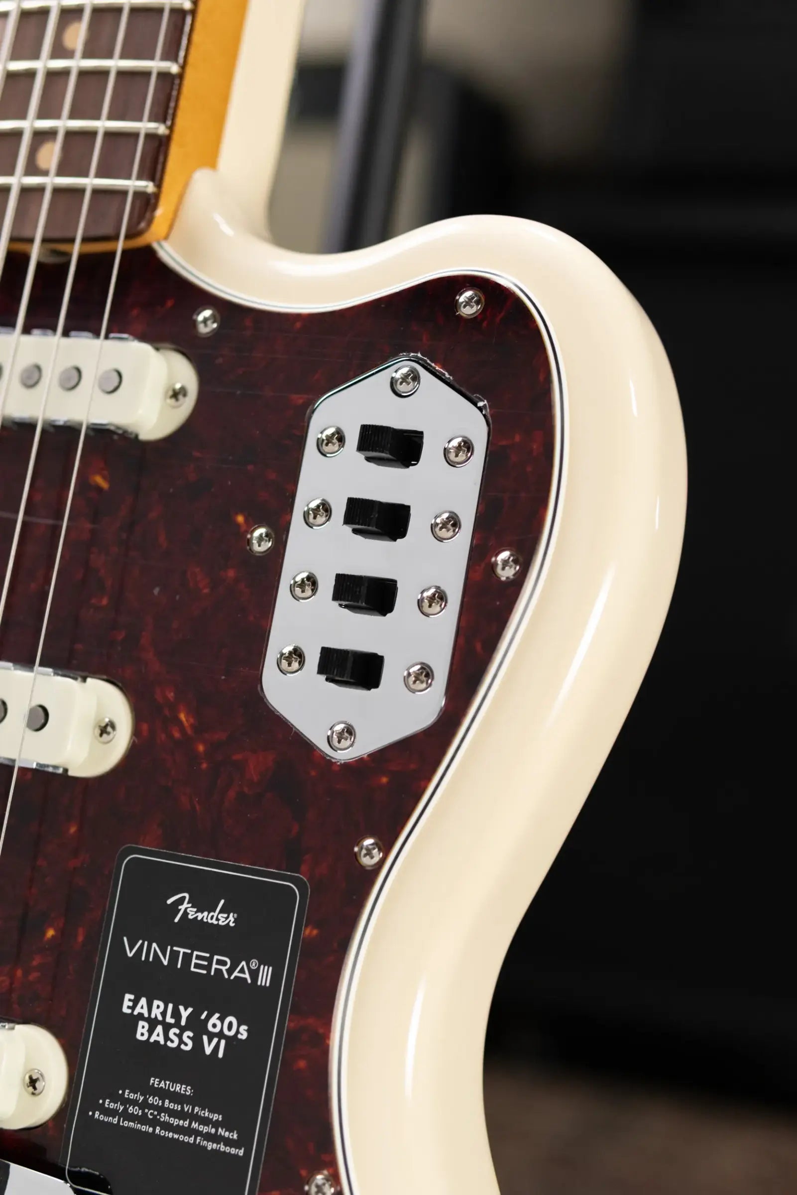 Fender Vintera III Early '60s Bass VI - Olympic White with Gig Bag