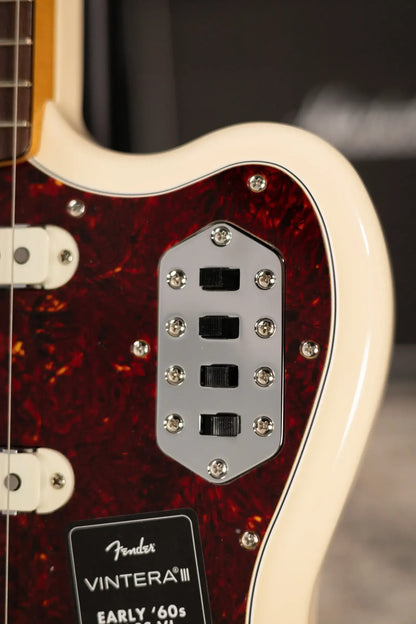 Fender Vintera III Early '60s Bass VI - Olympic White with Gig Bag