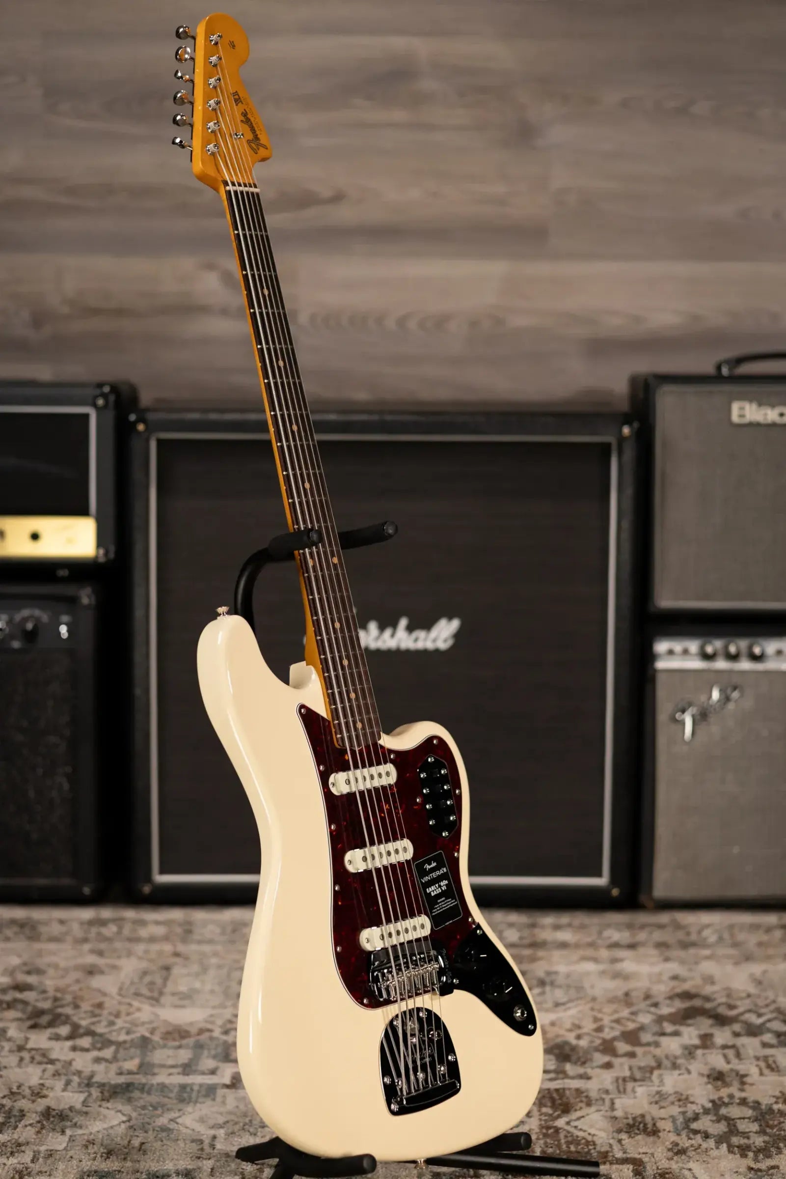 Fender Vintera III Early '60s Bass VI - Olympic White with Gig Bag
