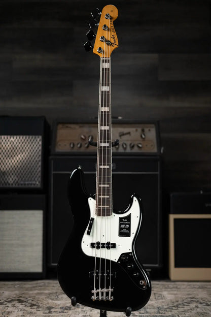 Fender Vintera III Early '70s Jazz Bass Guitar - Black with Gig Bag