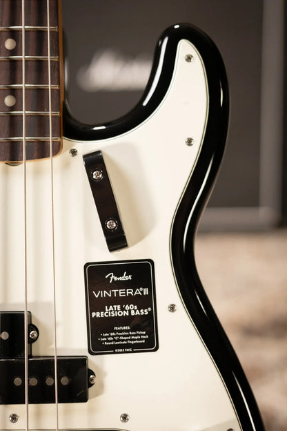 Fender Vintera III Later '60s Precision Bass - Black with Gig Bag