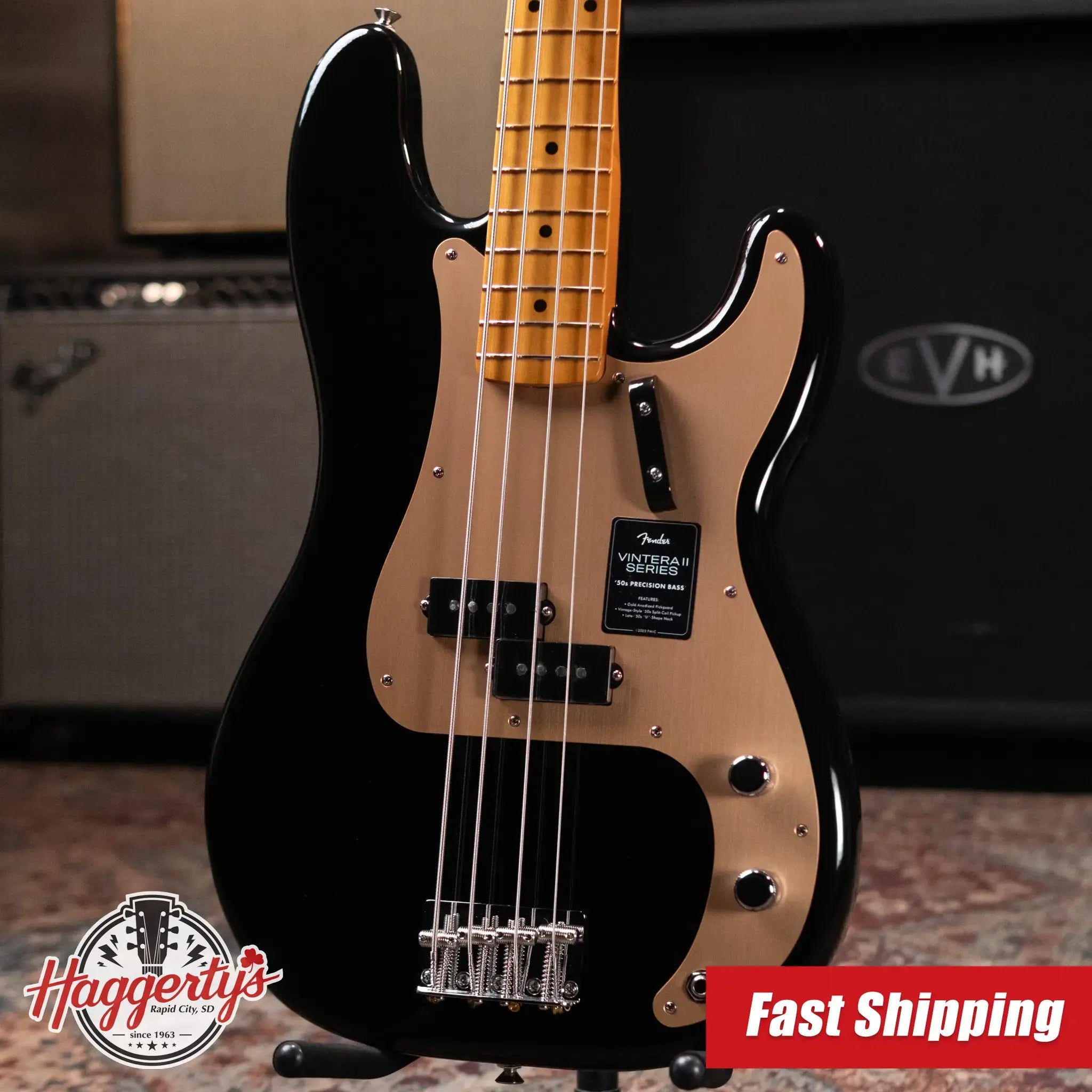 Fender Vintera II '50s Precision Bass - Black with Gig Bag
