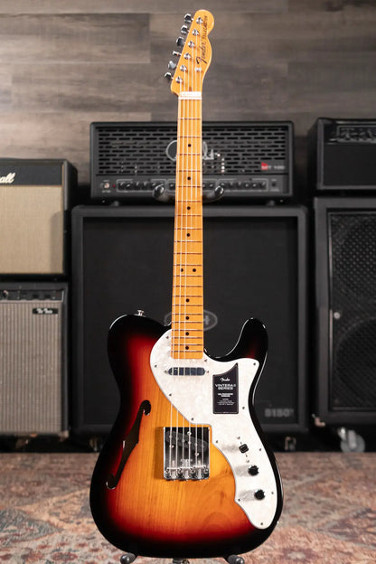 Fender Vintera II '60s Telecaster Thinline Electric Guitar - 3-Color Sunburst with Gig Bag