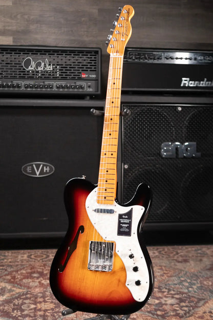 Fender Vintera II '60s Telecaster Thinline Electric Guitar - 3-Color Sunburst with Gig Bag