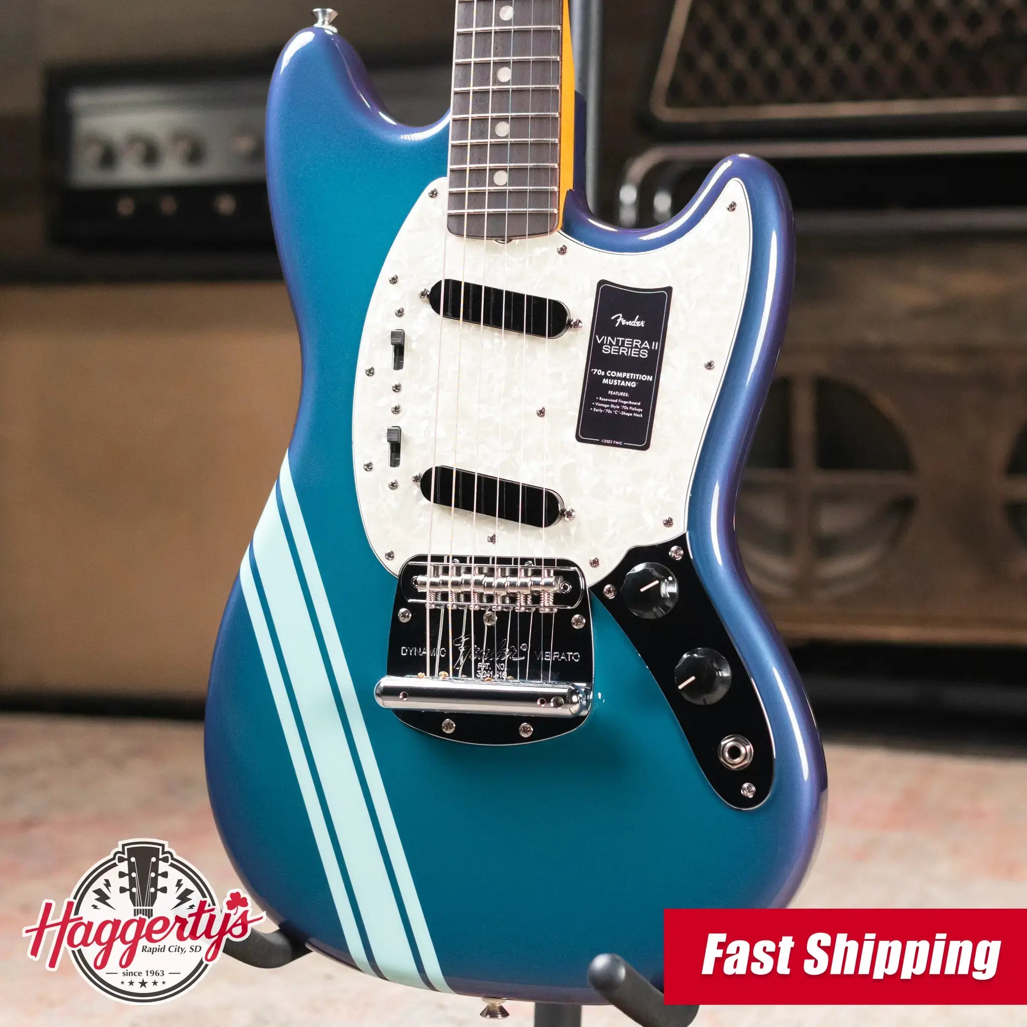 Fender Vintera II '70s Competition Mustang Electric Guitar - Competition Burgundy with Gig Bag