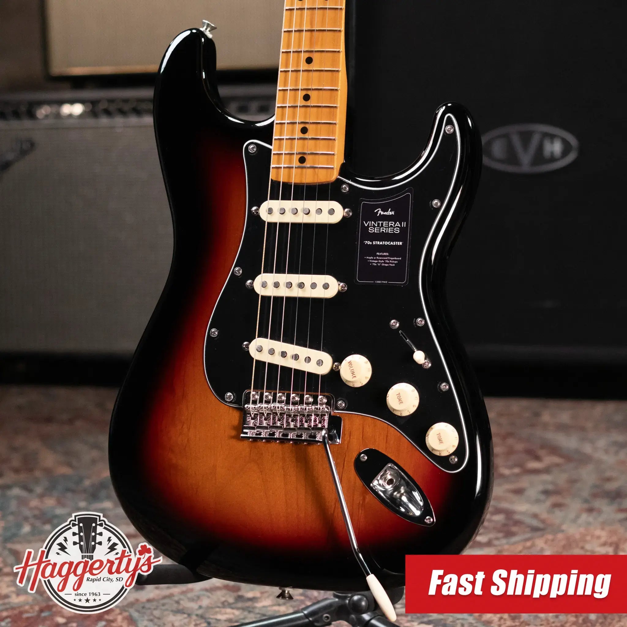 Fender Vintera II '70s Stratocaster Electric Guitar - 3-Color Sunburst with Gig Bag