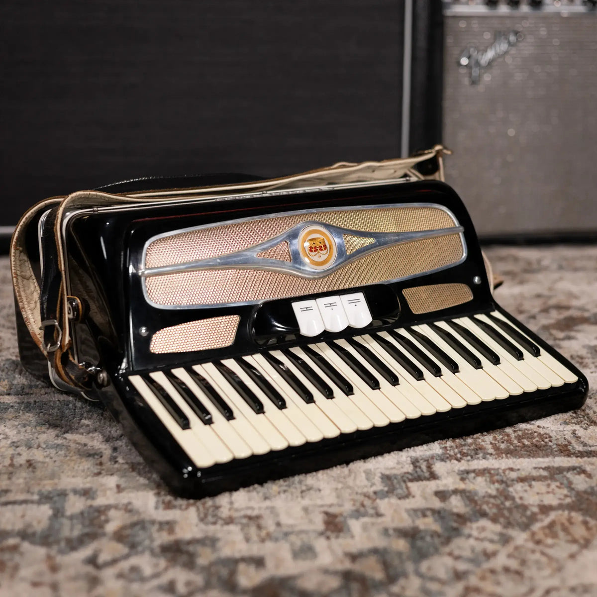 Ferrari 41-Key, 120 Button Accordion with Hardshell Case, Black - Used