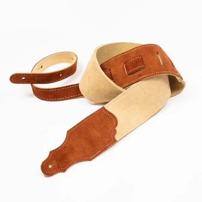 Franklin Straps FSS2-H-RU 2.5: Honey Suede Strap/Rust End Tabs/Natural Stitiching