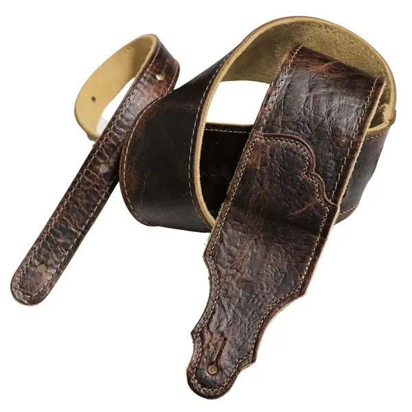 Franklin Straps FS-AB-CH 2.5" Chocolate American Bison Leather with Honey Suede Backing
