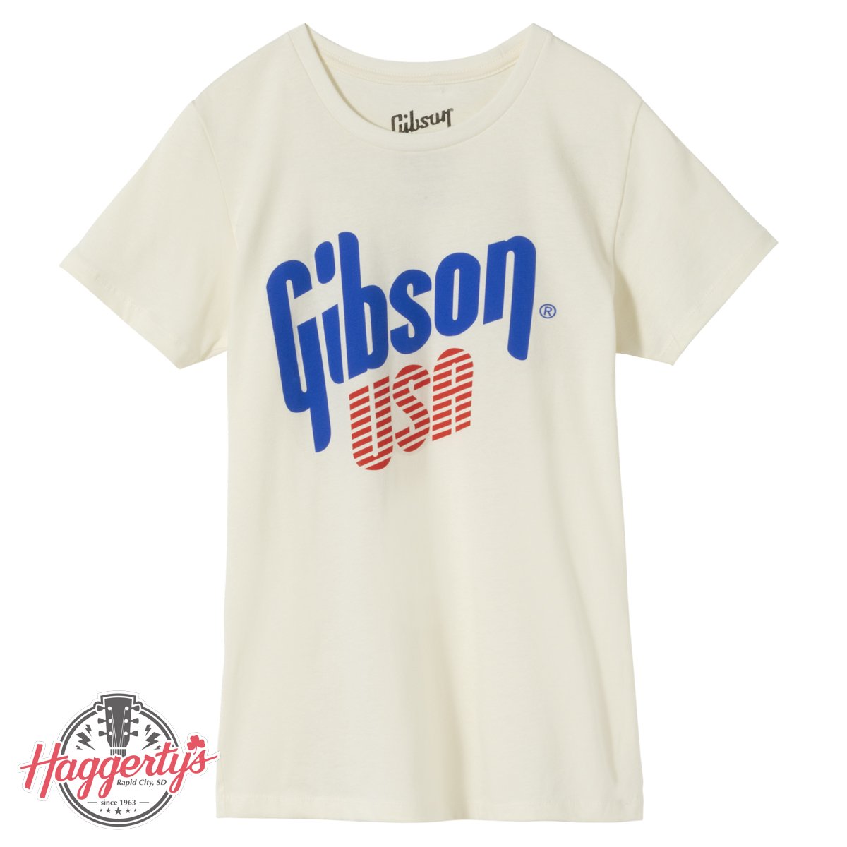 Gibson USA Women's Tee (Vintage White), Large