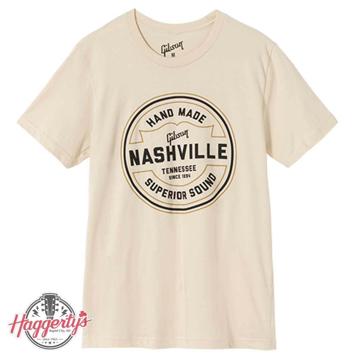 Gibson Handmade in Nashville Tee (Cream), Small