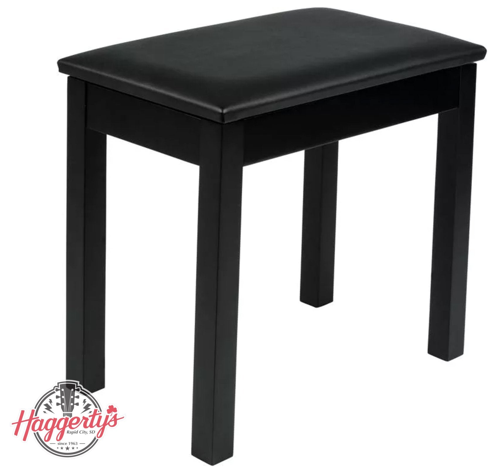 Gator Frameworks GFW-KEYBENCH-WDBKS Deluxe Wooden Piano Bench with Storage Compartment - Black