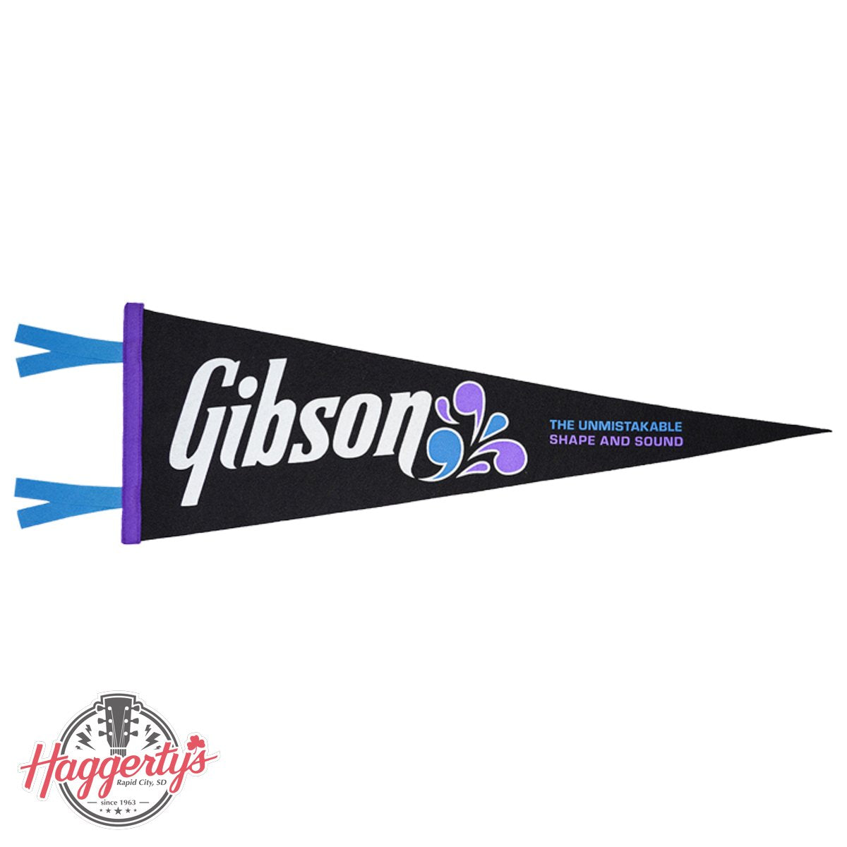 Gibson "The Unmistakable Shape and Sound" Oxford Pennant