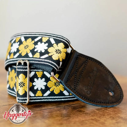 Souldier Straps Tulip Rooftop Lennon Gold Flower WH Star Guitar Strap