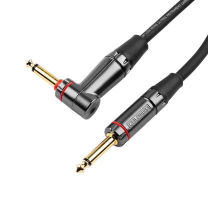 Gator Cableworks Headliner Series Instrument Cable - 10ft - Quiet Connect - Right Angle