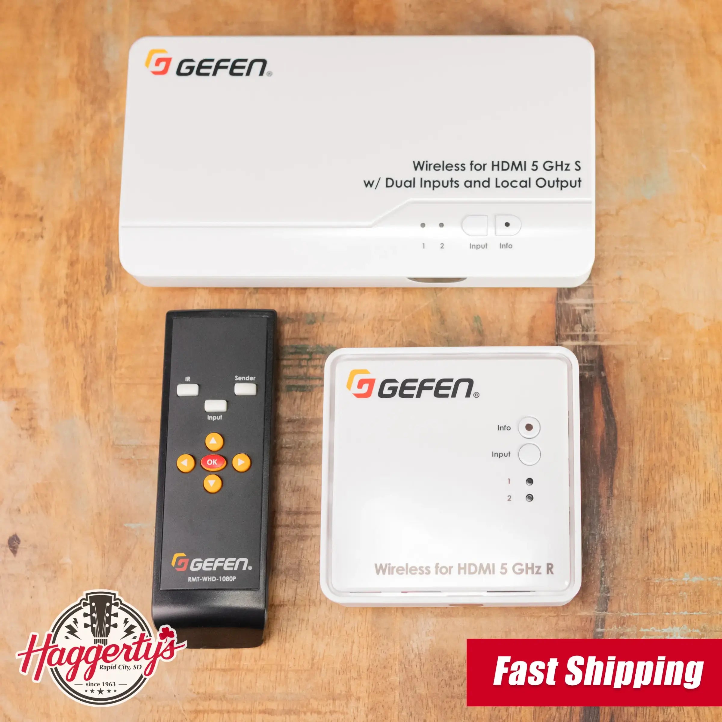 Gefen Wireless HDMI Extender 5 GHz with Dual Inputs & Local Out EXT-WHD-1080P-LR-CO - Used