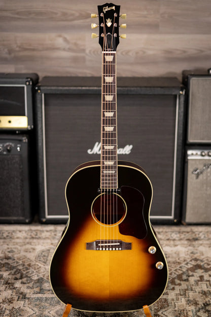 Gibson J-160E Original Acoustic/Electric Guitar - Vintage Sunburst with Hardshell Case