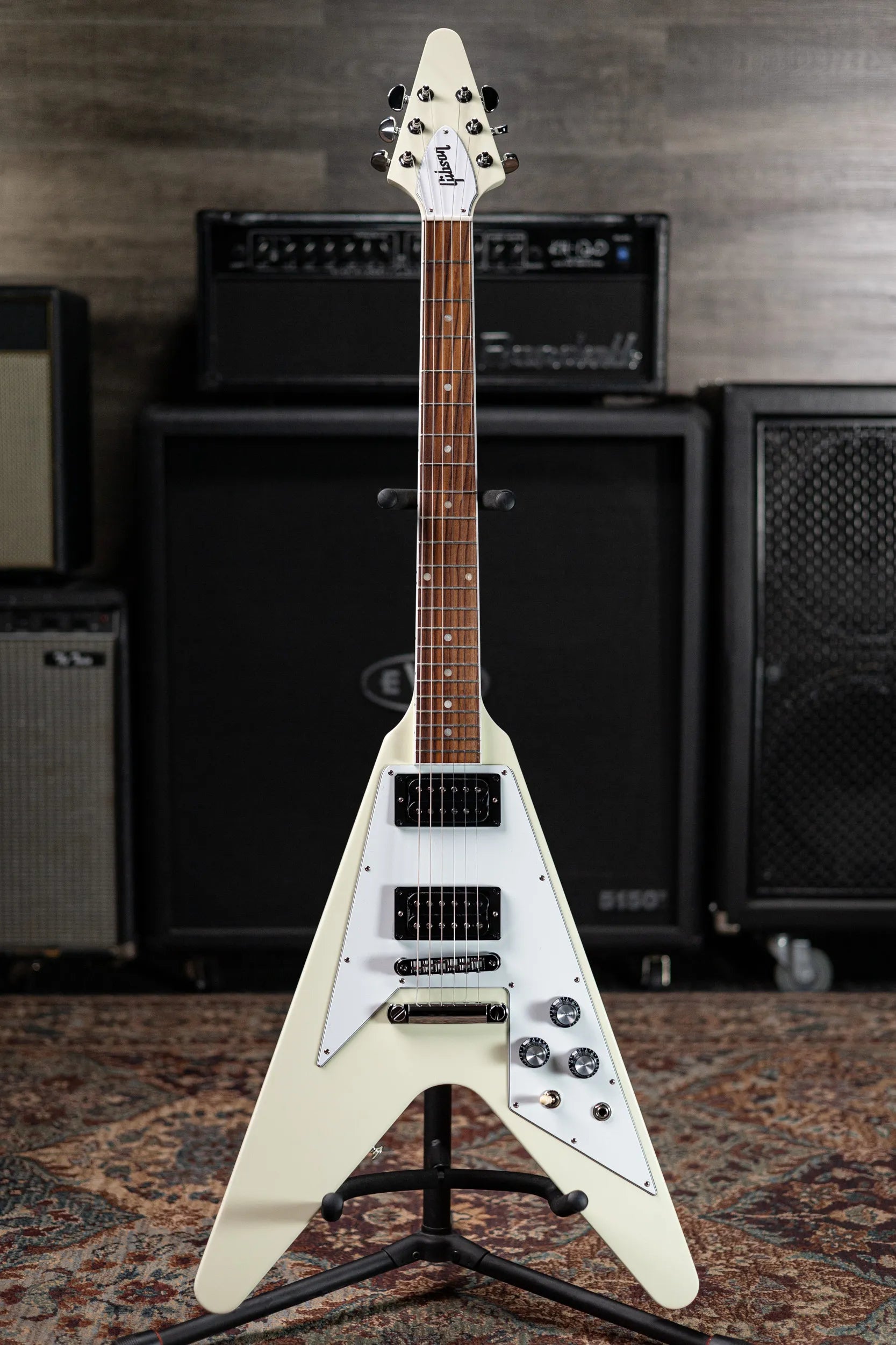 Gibson '70s Flying V Electric Guitar - Classic White with Hardshell Case