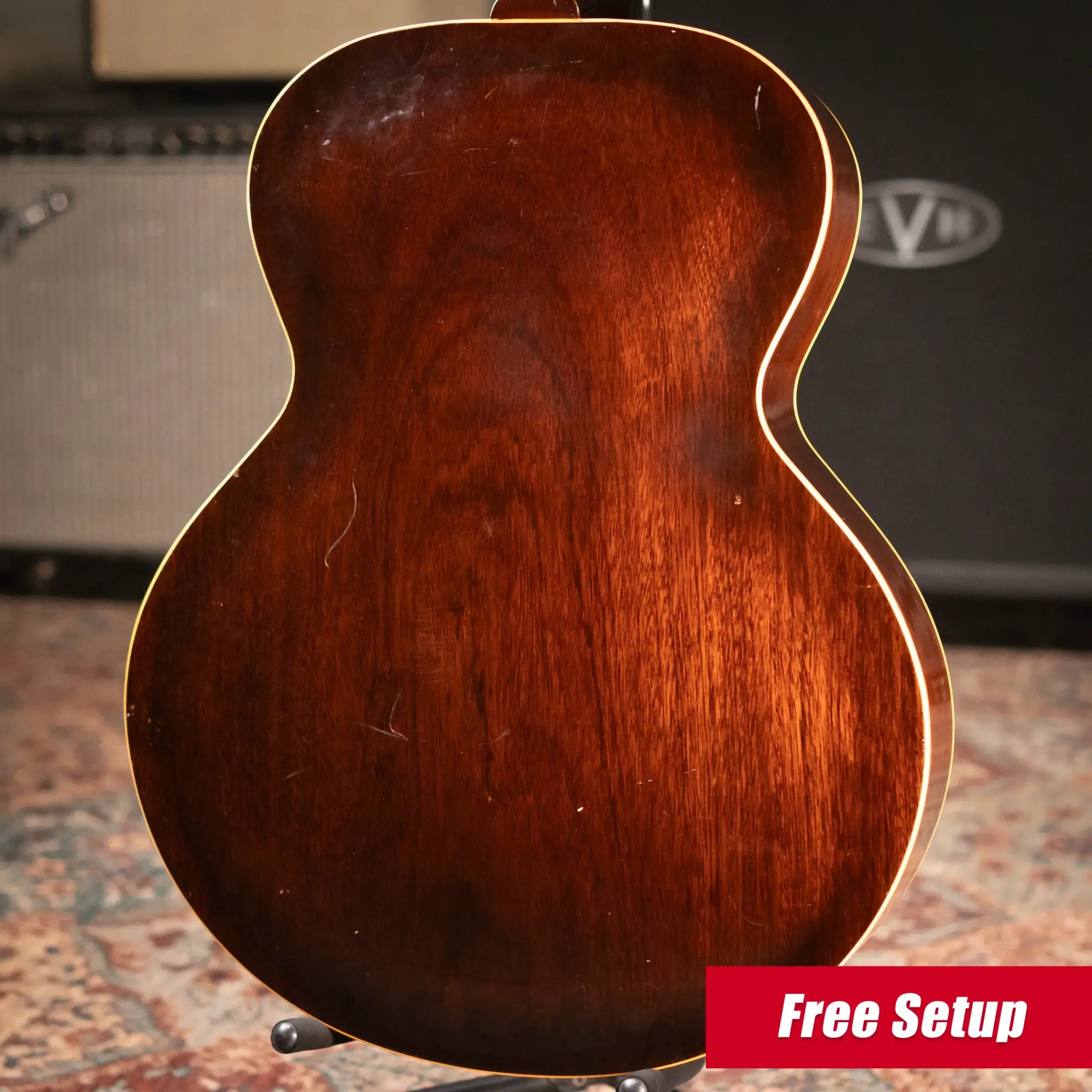 Gibson 1946-1952 L-48 Acoustic Guitar with DeArmond Monkey on a Stick - Tobacco Sunburst with Hardshell Case - Used