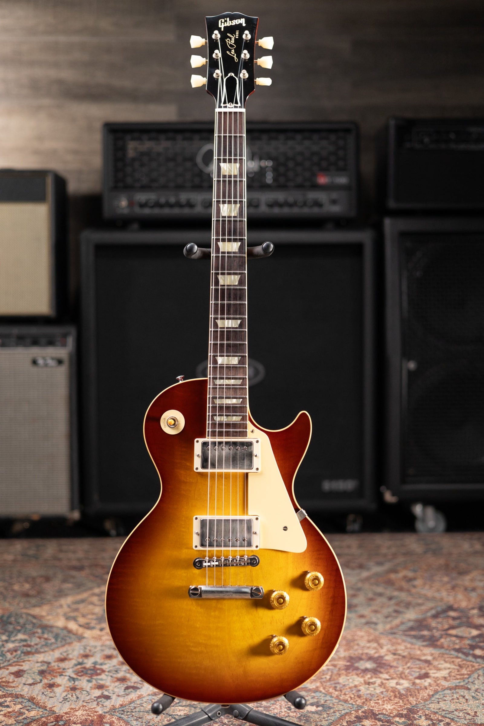 Gibson Custom Shop Les Paul 1958 Historic Collection 70th Anniversary Electric Guitar - Iced Tea Burst with Hardshell Case - Used