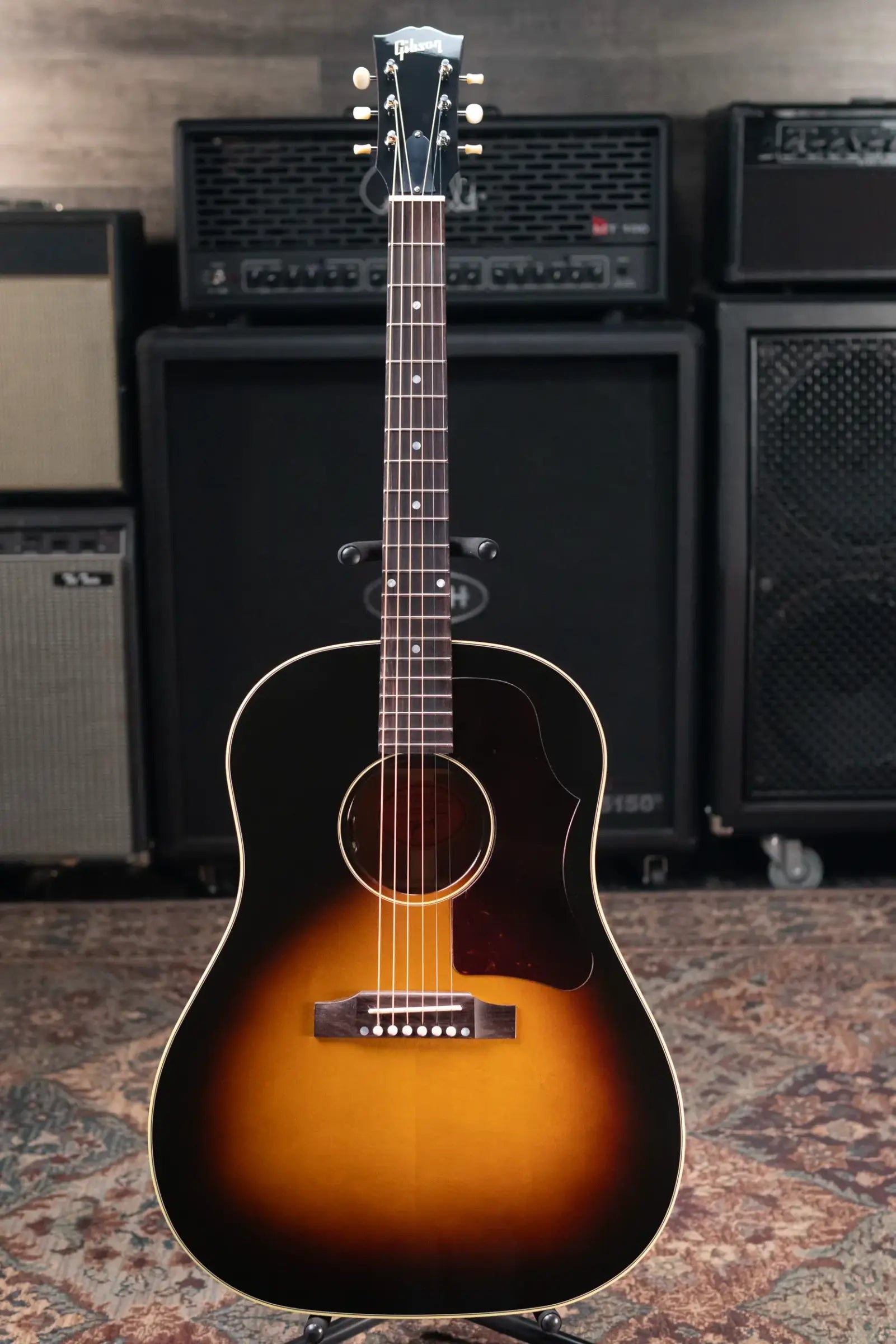 Gibson 50s J-45 Original Dreadnought Acoustic/Electric Guitar - Vintage Sunburst with Hardshell Case