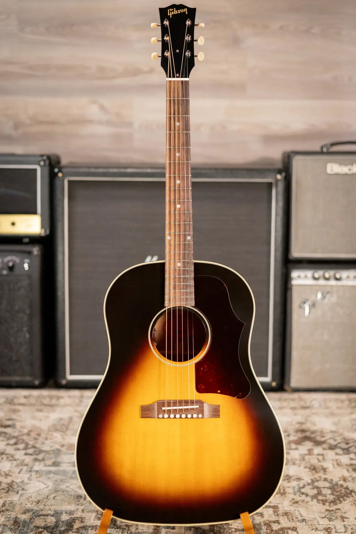 Gibson 50s J-45 Original Dreadnought Acoustic/Electric Guitar - Vintage Sunburst with Hardshell Case