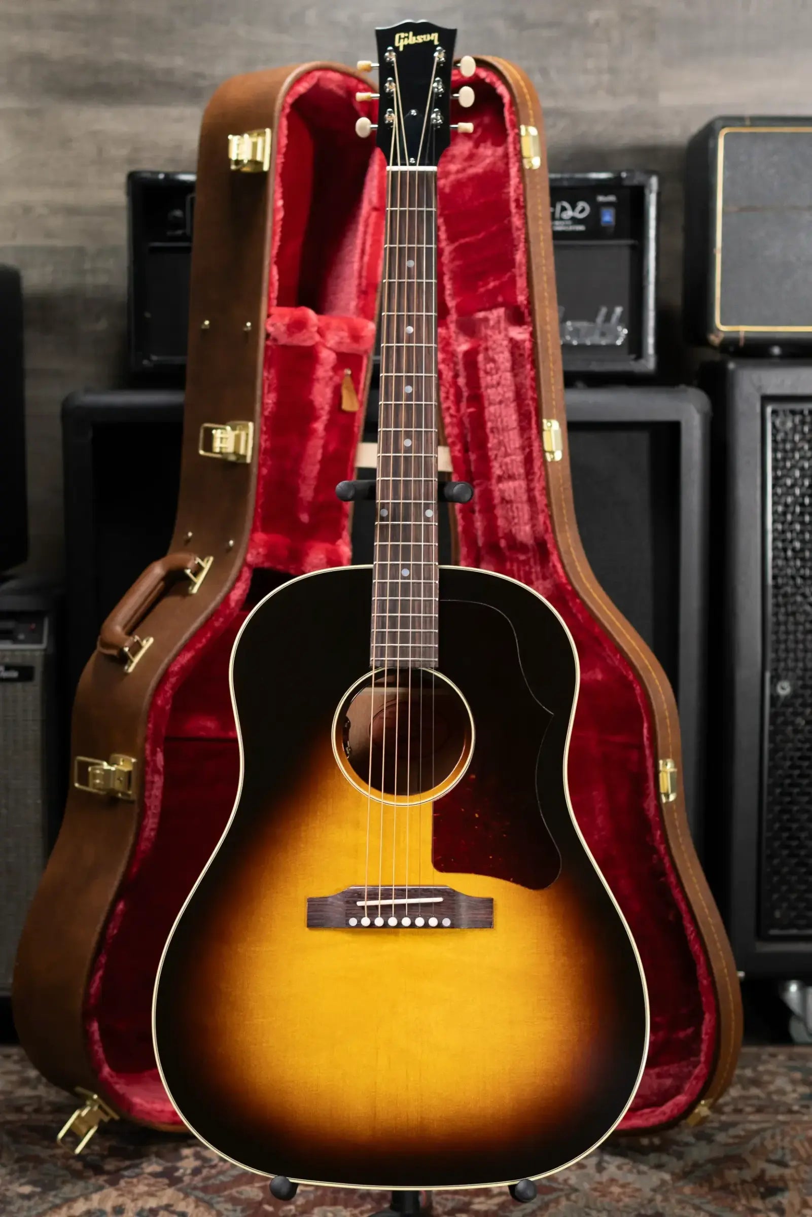 Gibson 50s J-45 Original Dreadnought Acoustic/Electric Guitar - Vintage Sunburst with Hardshell Case