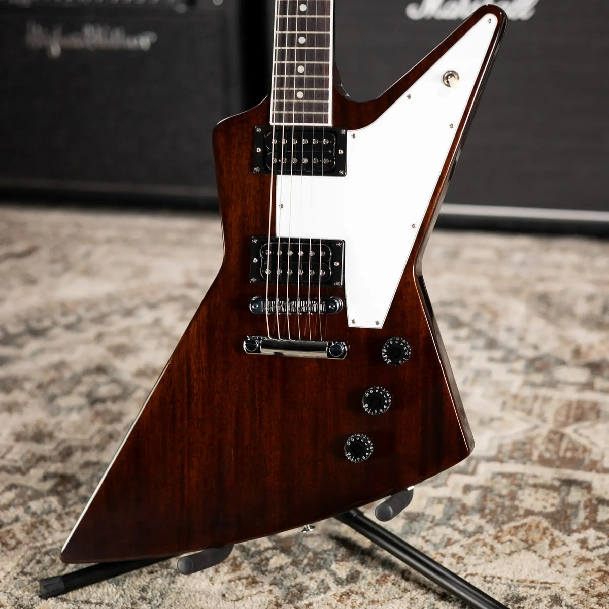 Gibson 70s Explorer Electric Guitar -  Dark Walnut with Hardshell Case