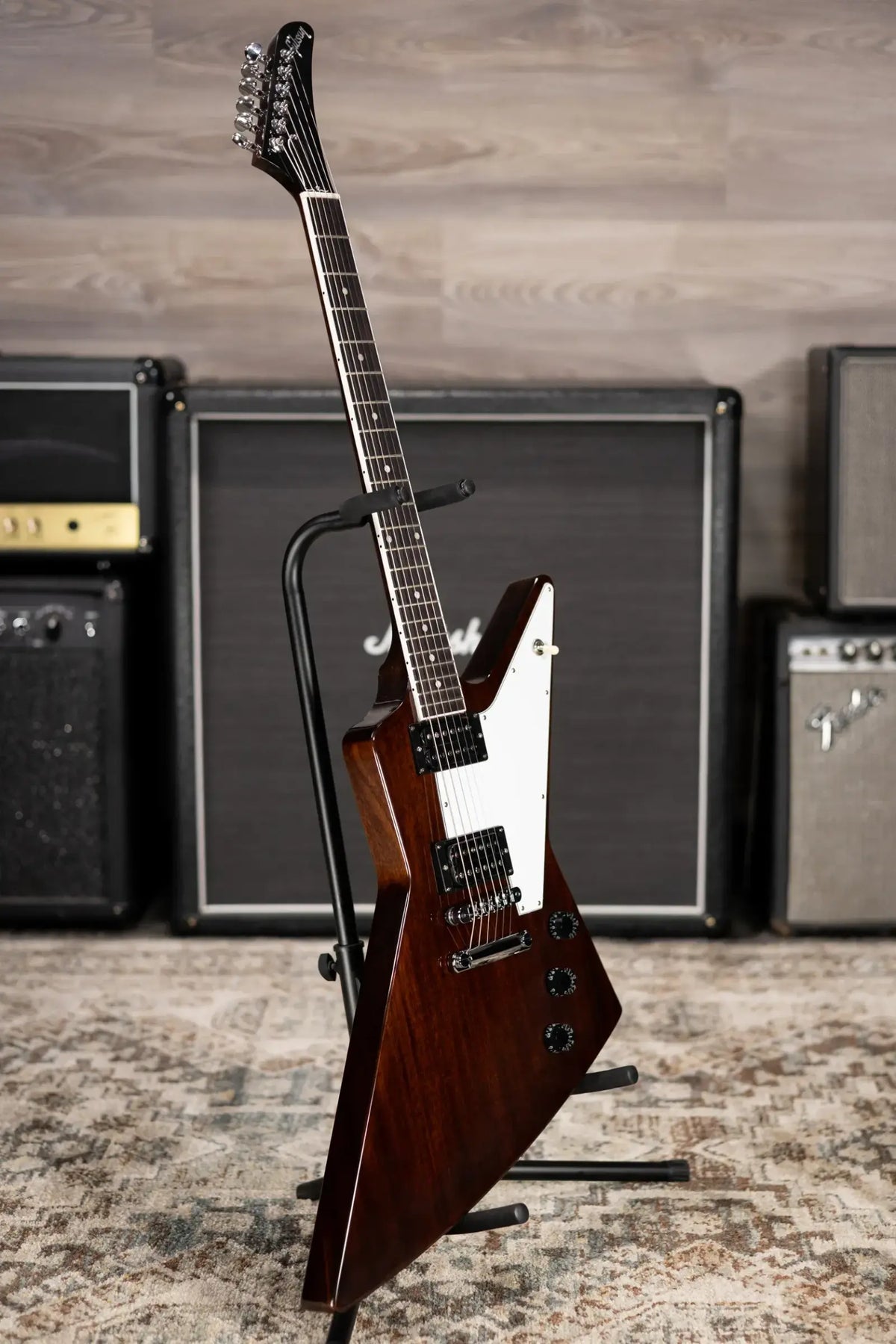 Gibson 70s Explorer Electric Guitar -  Dark Walnut with Hardshell Case