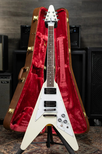 Gibson 70s Flying V Electric Guitar - Classic White with Hardshell Case