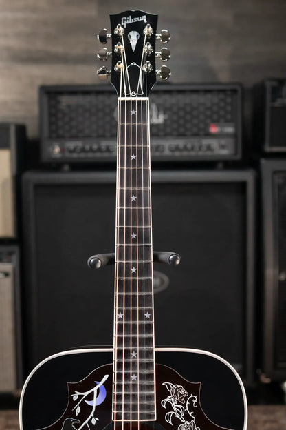 Gibson Custom Kirk Hammett Signature Raven Acoustic/Electric Guitar - Ebony with Hardshell Case