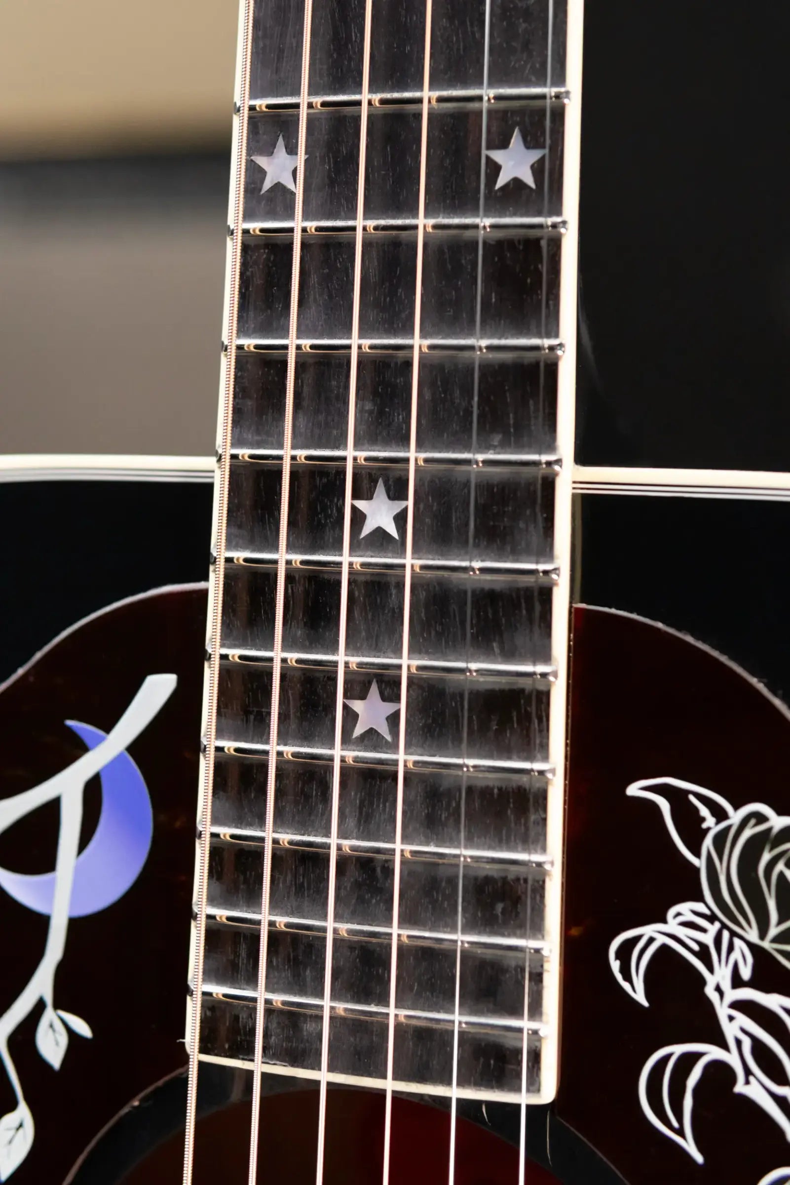 Gibson Custom Kirk Hammett Signature Raven Acoustic/Electric Guitar - Ebony with Hardshell Case