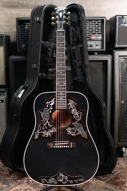 Gibson Custom Kirk Hammett Signature Raven Acoustic/Electric Guitar - Ebony with Hardshell Case