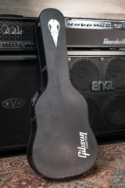 Gibson Custom Kirk Hammett Signature Raven Acoustic/Electric Guitar - Ebony with Hardshell Case