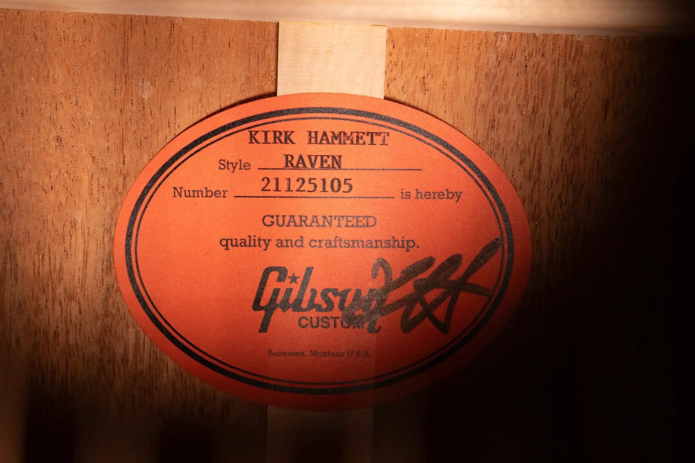 Gibson Custom Kirk Hammett Signature Raven Acoustic/Electric Guitar - Ebony with Hardshell Case