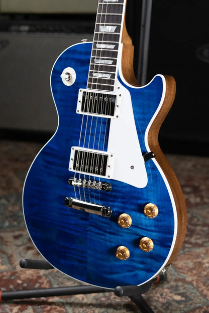 Gibson Custom Les Paul Standard Electric Guitar - Trans Blue with Hardshell Case