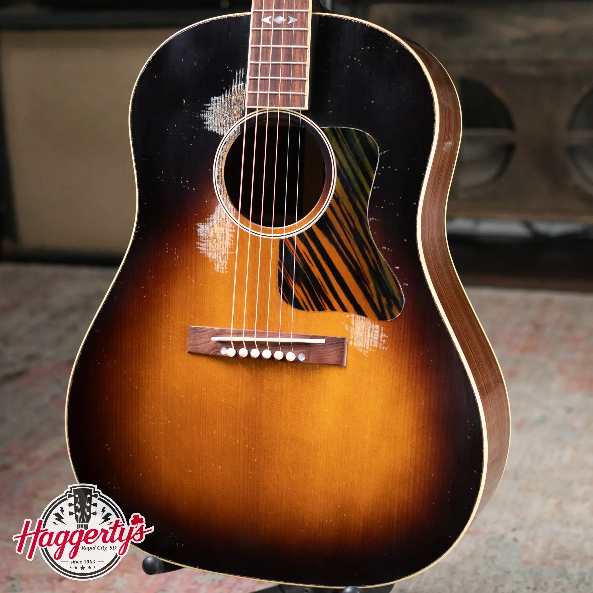 Gibson Custom Shop 1936 Advanced Jumbo Murphy Lab Heavy Aged Acoustic Guitar - Vintage Sunburst with Hardshell Case