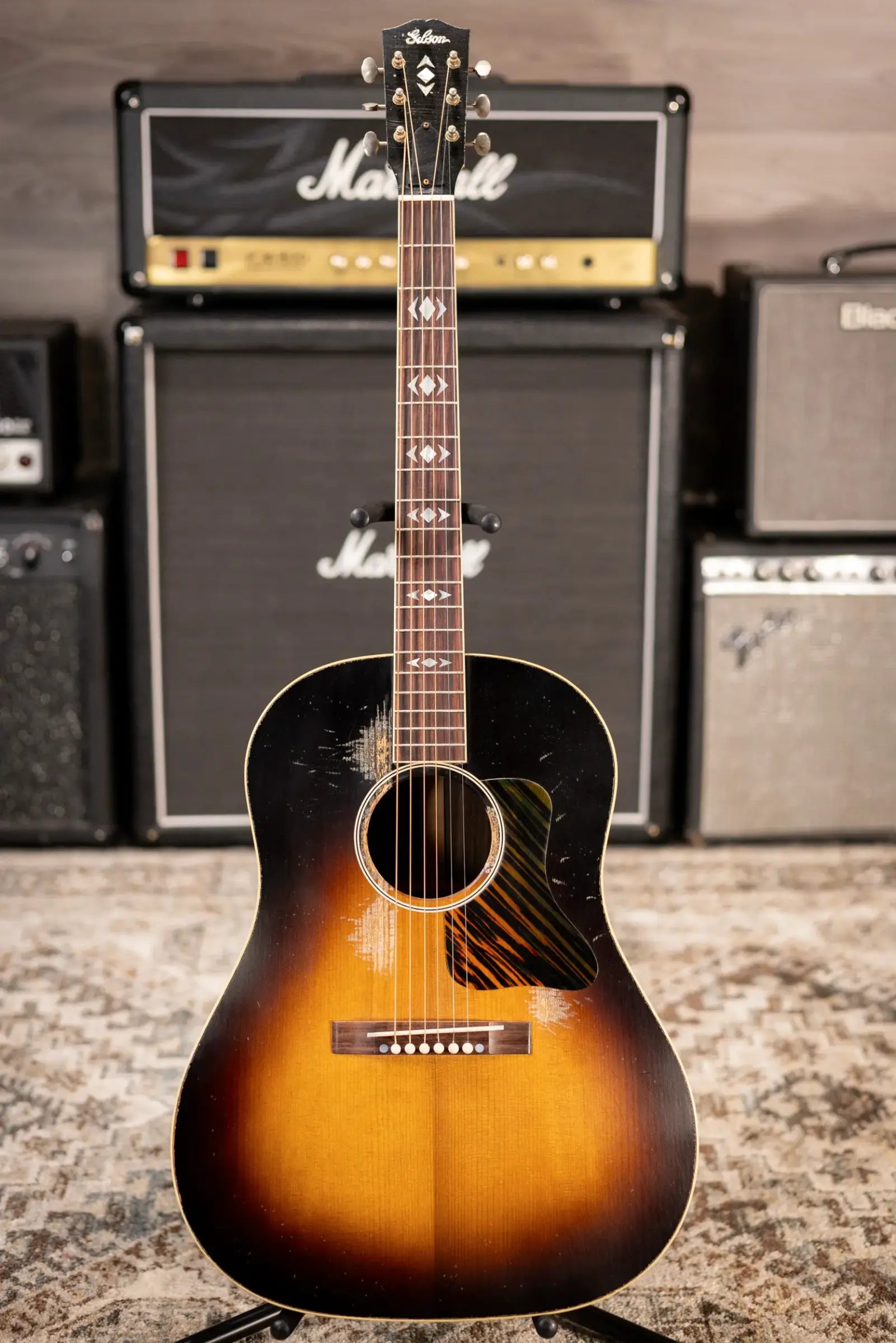 Gibson Custom Shop 1936 Advanced Jumbo Murphy Lab Heavy Aged Acoustic Guitar - Vintage Sunburst with Hardshell Case