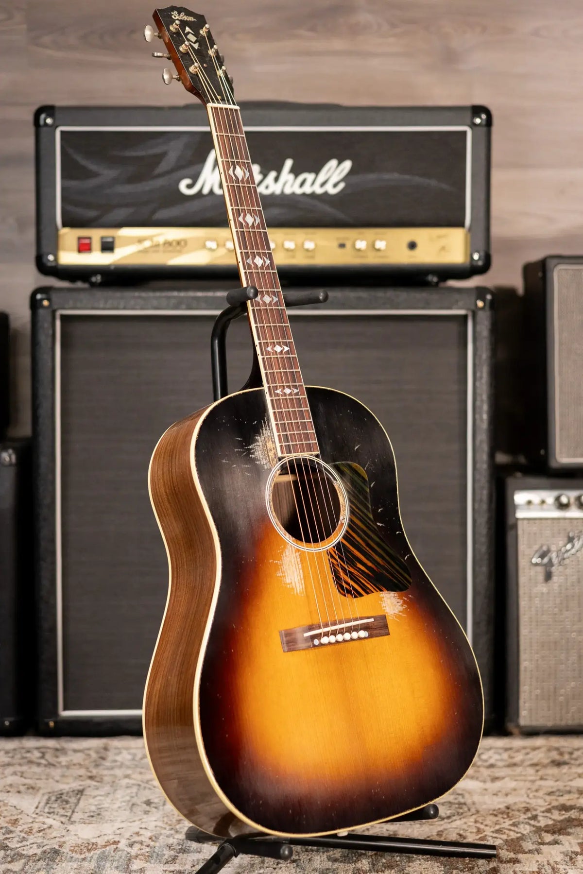 Gibson Custom Shop 1936 Advanced Jumbo Murphy Lab Heavy Aged Acoustic Guitar - Vintage Sunburst with Hardshell Case