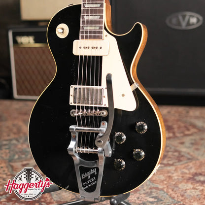 Gibson Custom Shop 1956 Les Paul Standard Bigsby Murphy Lab Light Aged Electric Guitar - Ebony Top with Hardshell Case