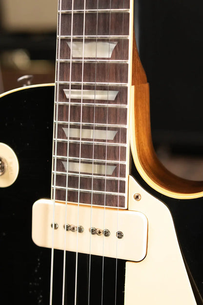 Gibson Custom Shop 1956 Les Paul Standard Bigsby Murphy Lab Light Aged Electric Guitar - Ebony Top with Hardshell Case