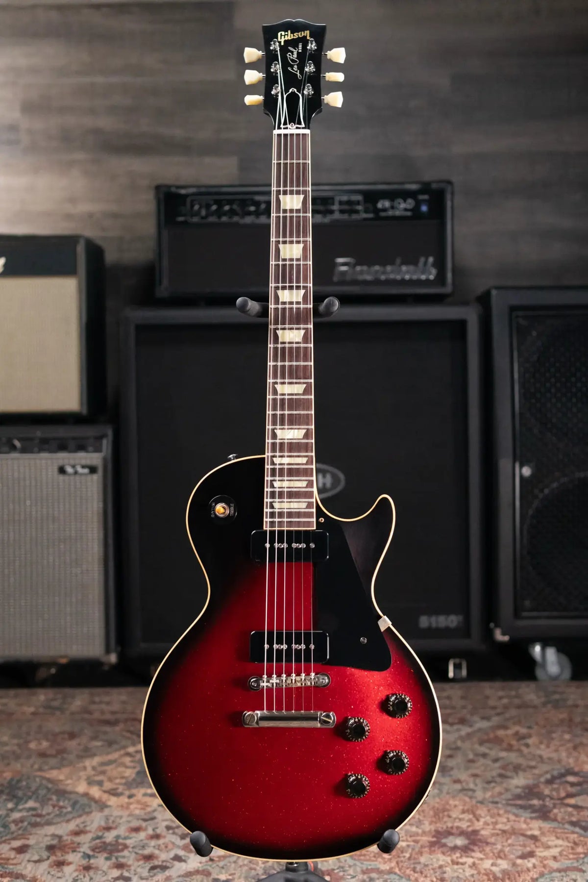 Gibson Custom Shop 1956 Les Paul Standard VOS Electric Guitar - Red Sparkle with Hardshell Case