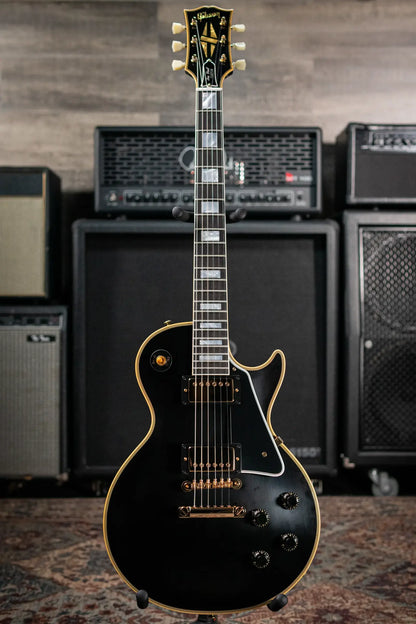 Gibson Custom Shop 1957 Les Paul Custom Reissue 2 Pickup VOS Electric Guitar - Ebony with Hardshell Case