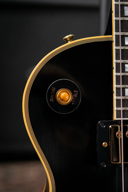 Gibson Custom Shop 1957 Les Paul Custom Reissue 2 Pickup VOS Electric Guitar - Ebony with Hardshell Case