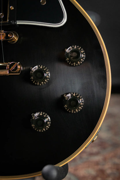 Gibson Custom Shop 1957 Les Paul Custom Reissue 2 Pickup VOS Electric Guitar - Ebony with Hardshell Case