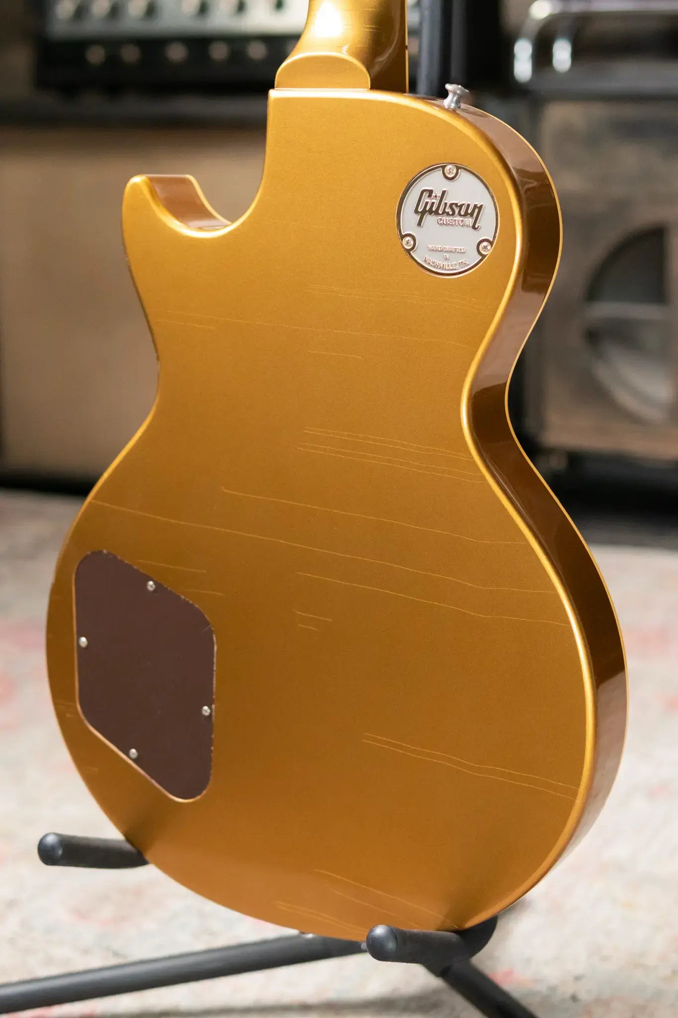 Gibson Custom Shop 1957 Les Paul Standard Murphy Lab Ultra Light Aged Electric Guitar with Bigsby - All Double Gold with Hardshell Case