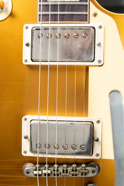 Gibson Custom Shop 1957 Les Paul Standard Murphy Lab Ultra Light Aged Electric Guitar with Bigsby - All Double Gold with Hardshell Case
