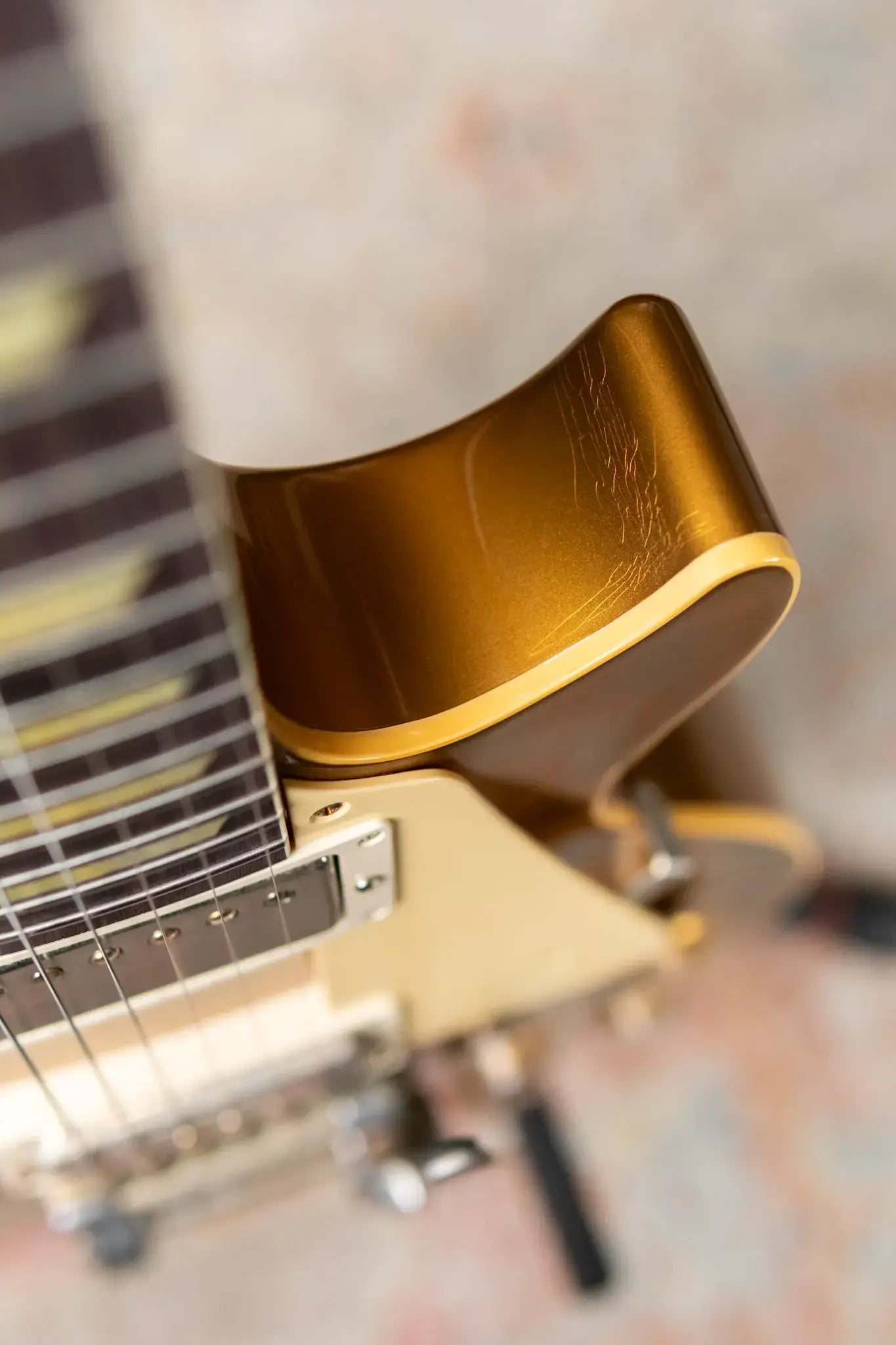 Gibson Custom Shop 1957 Les Paul Standard Murphy Lab Ultra Light Aged Electric Guitar with Bigsby - All Double Gold with Hardshell Case