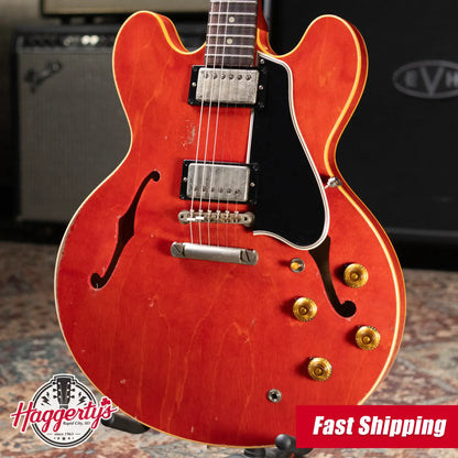 Gibson Custom Shop 1958 ES-335 Unbound Murphy Lab Heavy Aged Semi-Hollow Electric Guitar - Watermelon with Hardshell Case